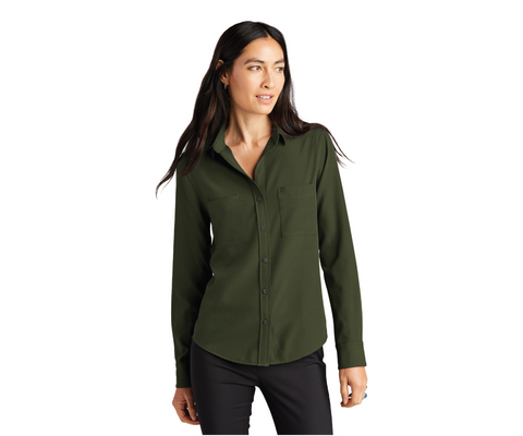 25. FMD - Mercer+Mettle® Women's Stretch Crepe Camp Blouse