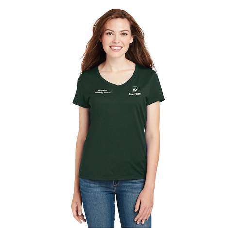 CP Information Technology - Ladies 100% Cotton V-Neck Tee