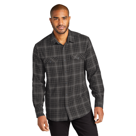 20. FMD - Port Authority® Long Sleeve Ombre Plaid Shirt