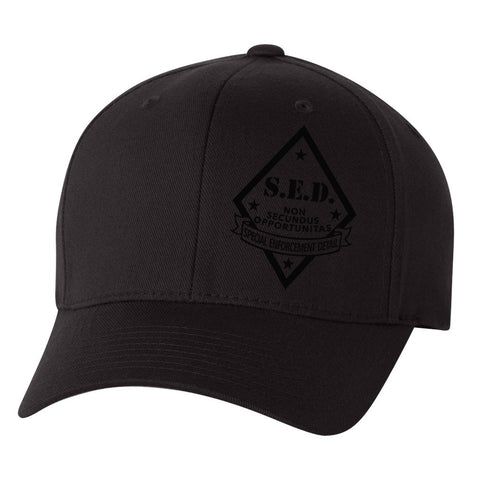 SLO County S.E.D. - Blacked-Out FlexFit Hat