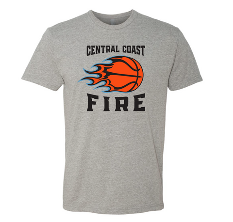 Central Coast Fire Basketball - Grey T-Shirt