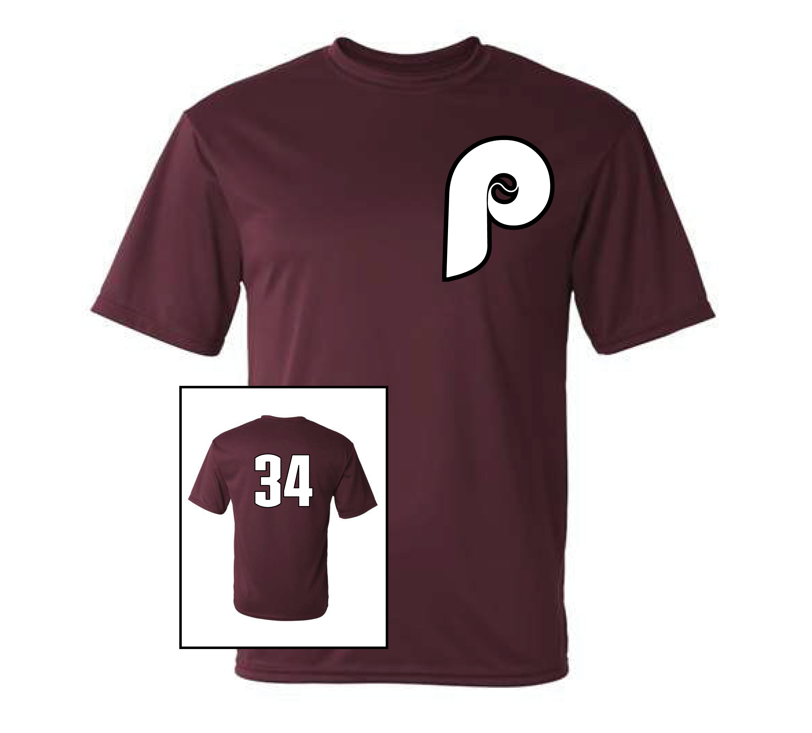 Central Coast Phillies Maroon Workout Shirt – J.Carroll