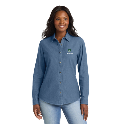 Cal Poly Admissions Women's Long Sleeve Denim Shirt