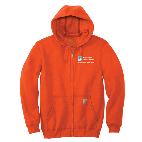 Carhartt orange zip up hoodie sale