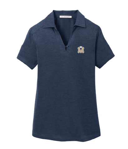 Mission College Prep Ladies Heather Performance Polo