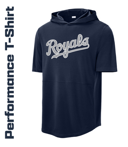 Mission College Prep Baseball Practice Short Sleeve Hoodie T-Shirt
