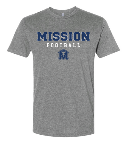 Mission Prep Football Grey T-Shirt