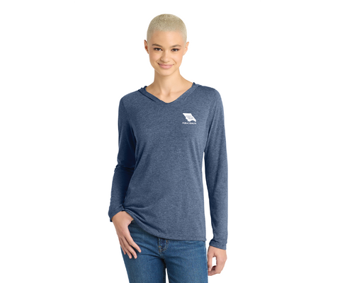County of SLO Public Health - Ladies Long Sleeve Hooded Tee