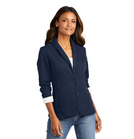 Fleece 2025 blazer womens