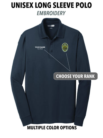 Atascadero Police - Unisex Embroidered Long Sleeve Polo – J