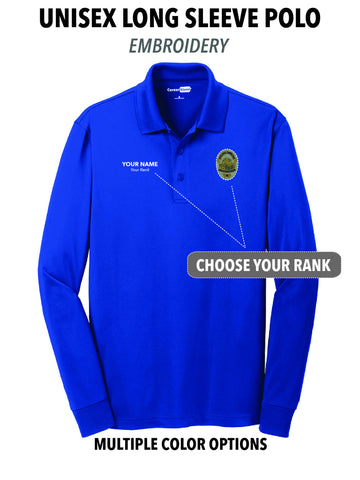 Atascadero Police - Unisex Embroidered Long Sleeve Polo – J