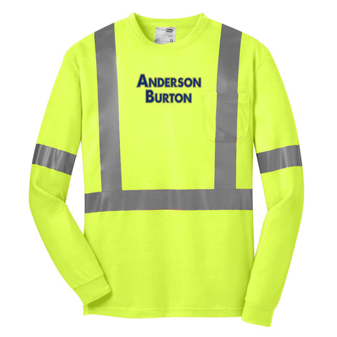 Anderson Burton - Long Sleeve Safety Shirt - ANSI 107 Class 2 Certified