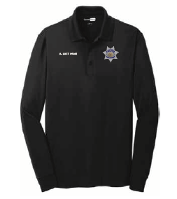 Paso Robles Police Dept. Unisex Long Sleeve Polo - EMB