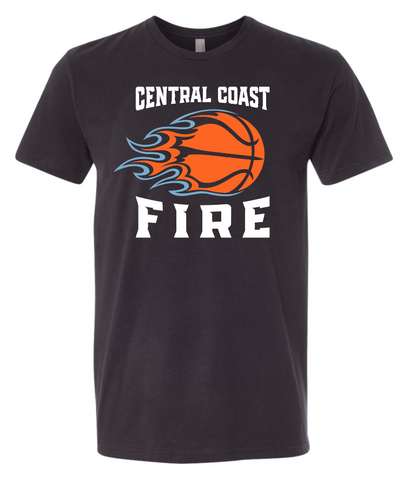 Central Coast Fire Basketball - Black T-Shirt