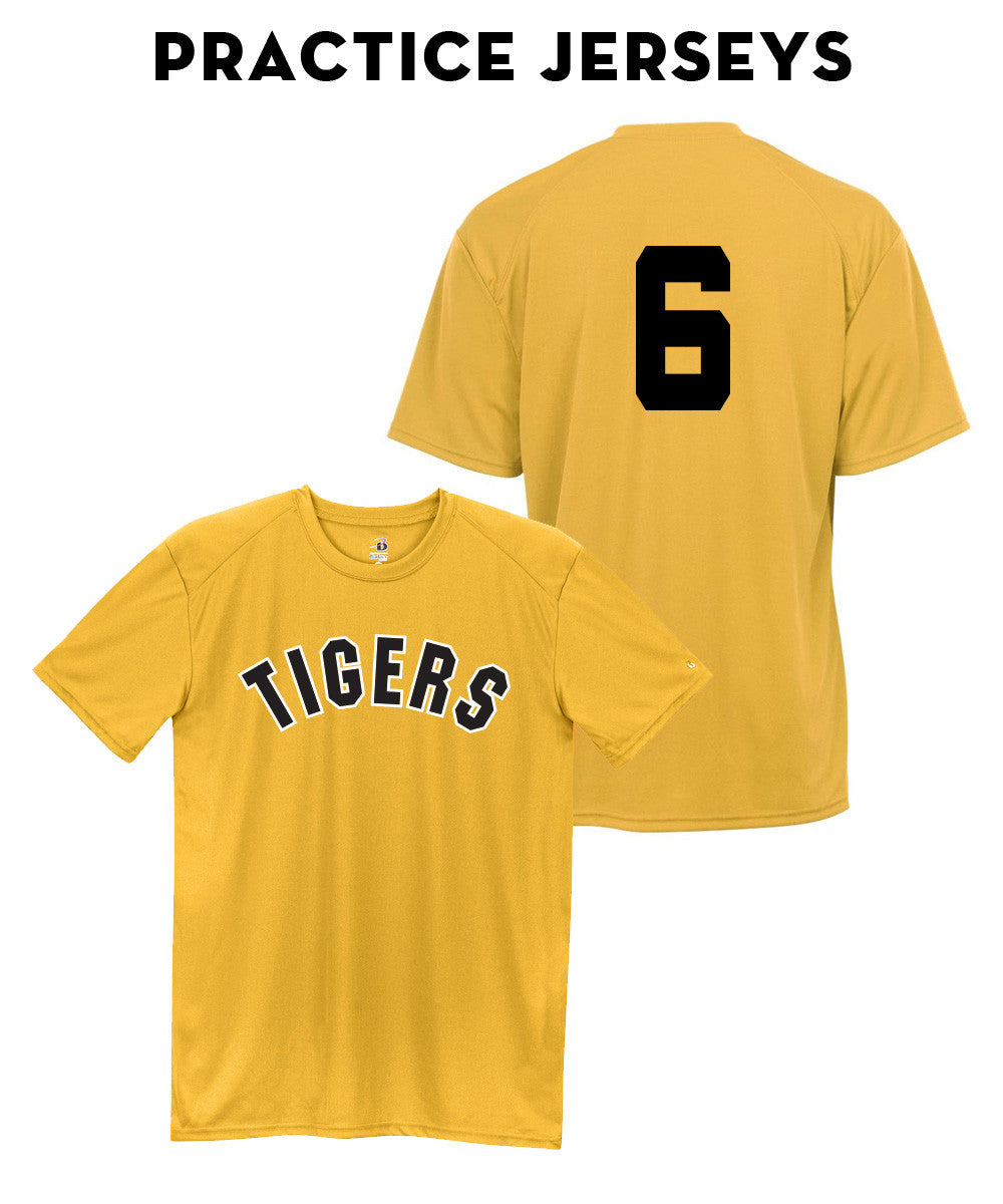 Tigers Club Baseball - Gold Practice Jersey – J.Carroll