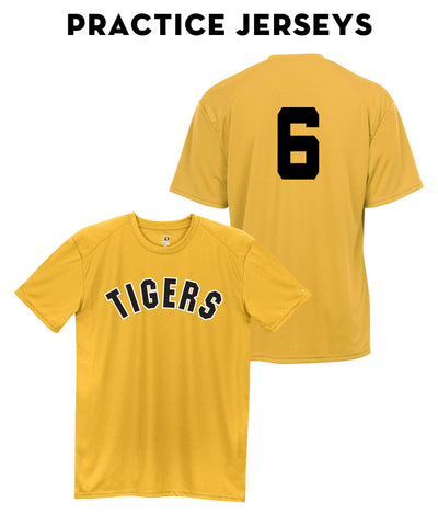 Tigers Club Baseball - Gold Practice Jersey