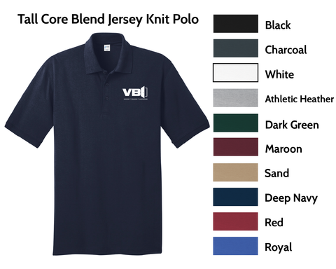 VBI Doors - Core Blend Jersey Knit Polo (Tall Available in some sizes)
